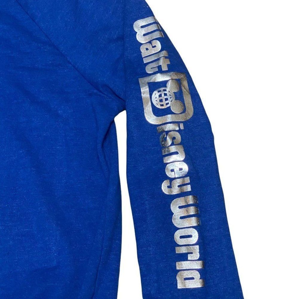 Disney World Wishes Sweatshirt Mickey Mouse Foil Jersey Ears Lounge - Picture 6 of 11
